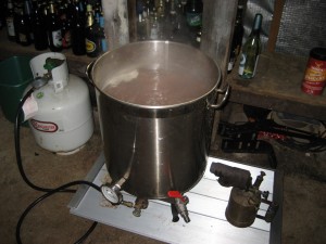 boiling pot of beer!